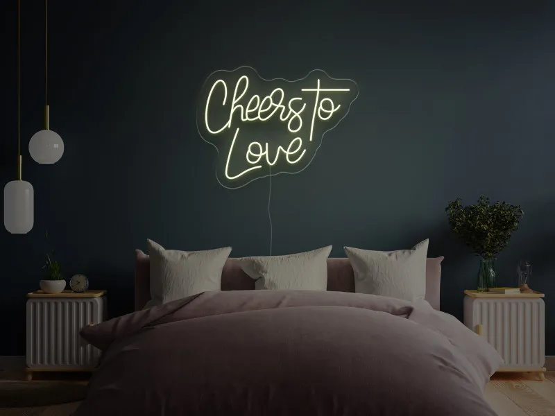 Cheers To Love - Semn Luminos LED Neon