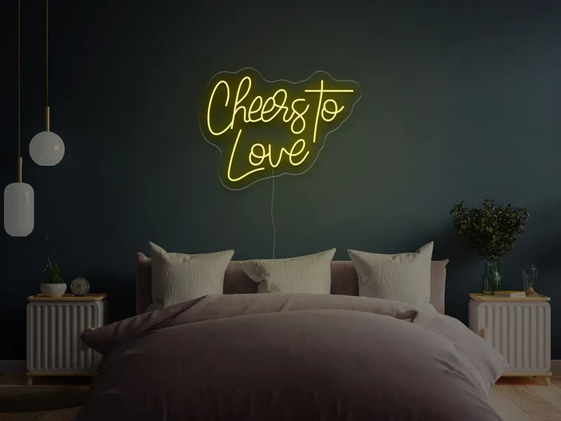 Cheers To Love - Semn Luminos LED Neon