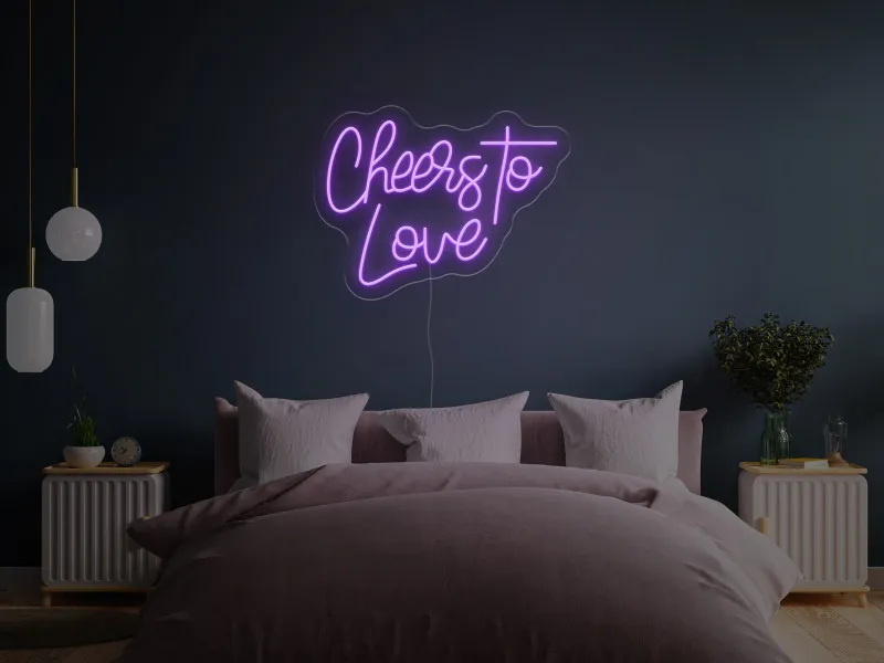 Cheers To Love - Semn Luminos LED Neon