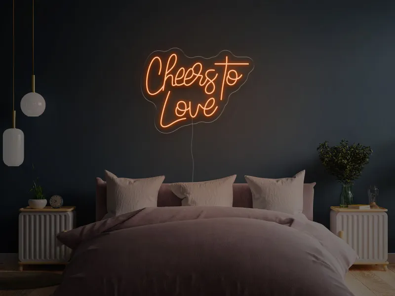 Cheers To Love - Semn Luminos LED Neon