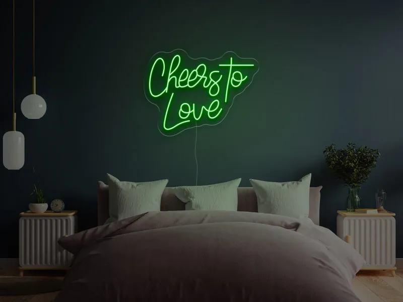 Cheers To Love - Semn Luminos LED Neon