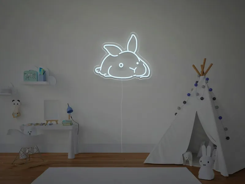 Lapin au Repos - Signe lumineux au néon LED
