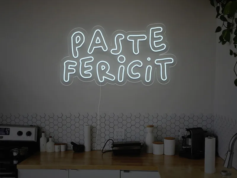 Paste Fericit - Semn luminos neon LED