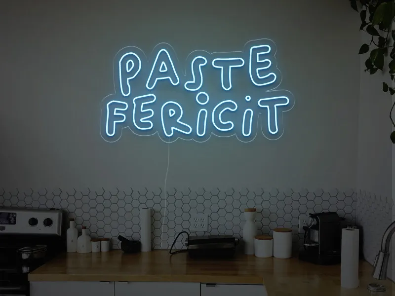 Paste Fericit - Semn luminos neon LED