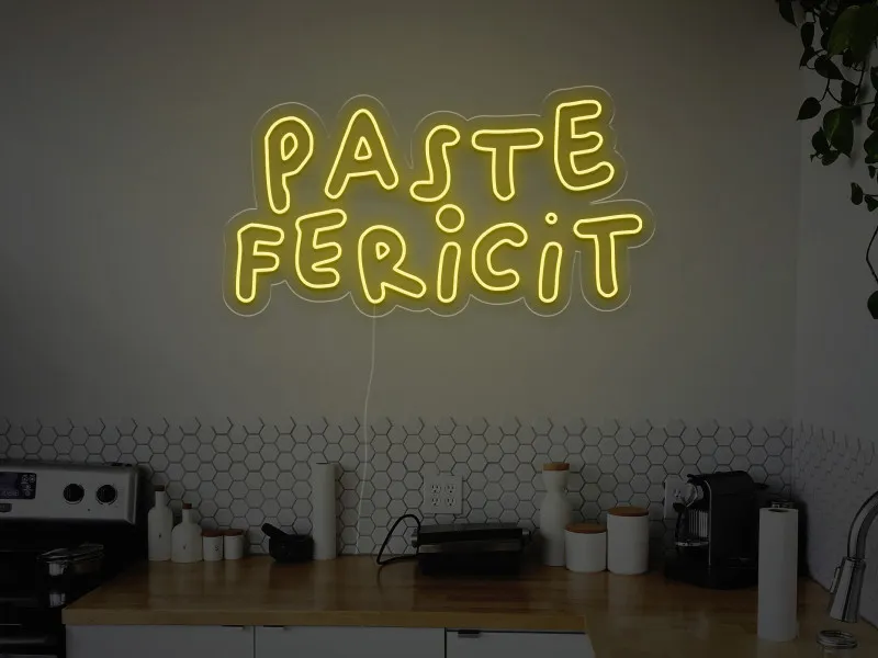 Paste Fericit - Semn luminos neon LED