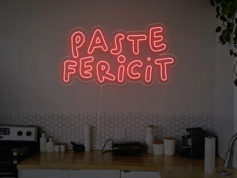 Paste Fericit - Semn luminos neon LED