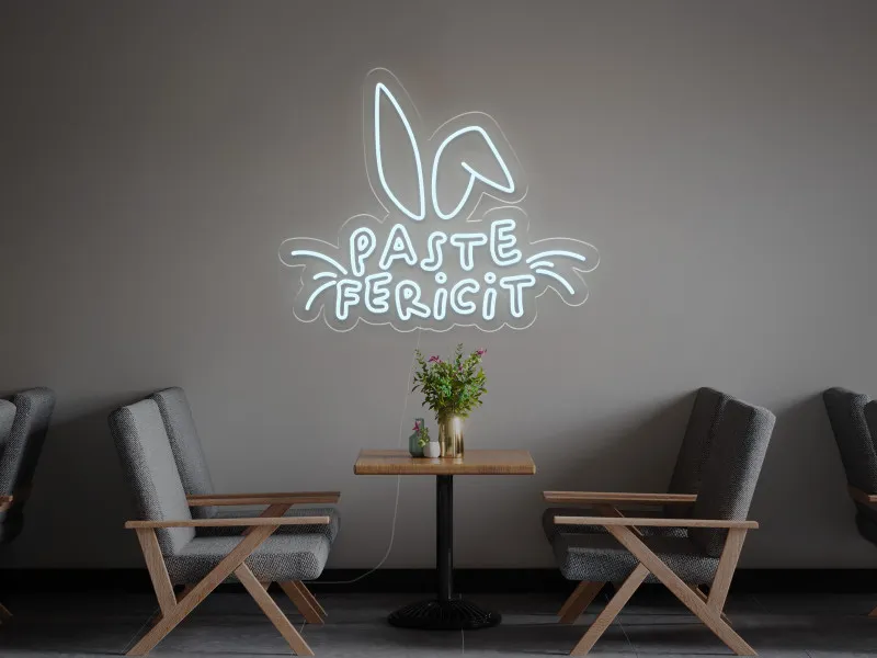Paste Fericit - Semn luminos neon LED