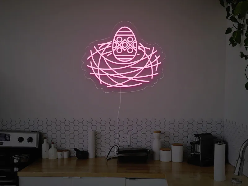 Cuib cu Ou - Semn Luminos LED Neon