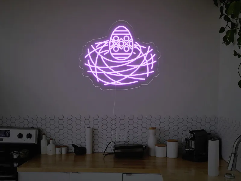 Cuib cu Ou - Semn Luminos LED Neon