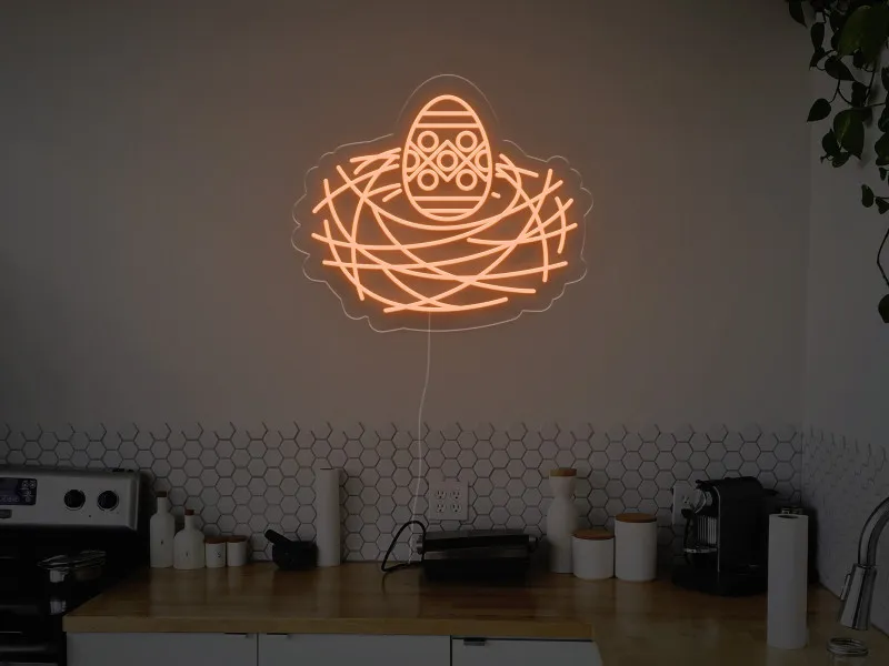 Cuib cu Ou - Semn Luminos LED Neon