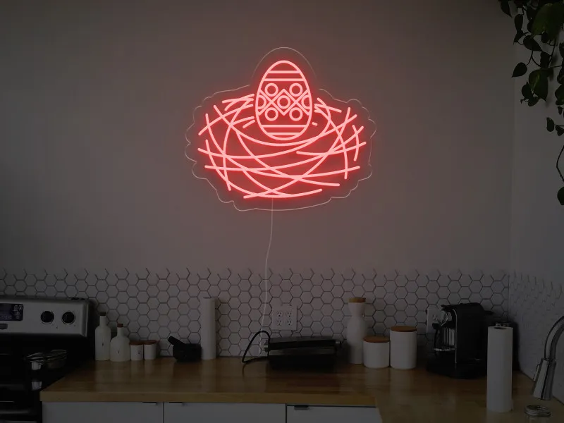 Cuib cu Ou - Semn Luminos LED Neon