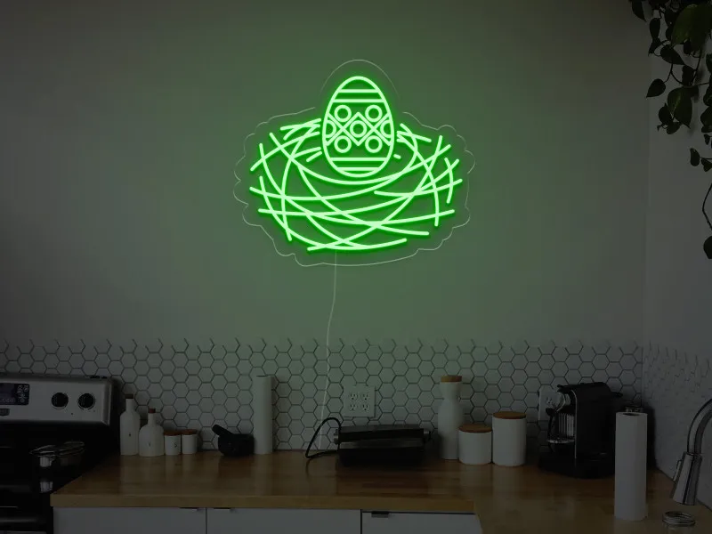 Cuib cu Ou - Semn Luminos LED Neon