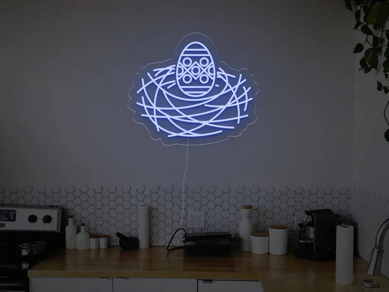 Cuib cu Ou - Semn Luminos LED Neon