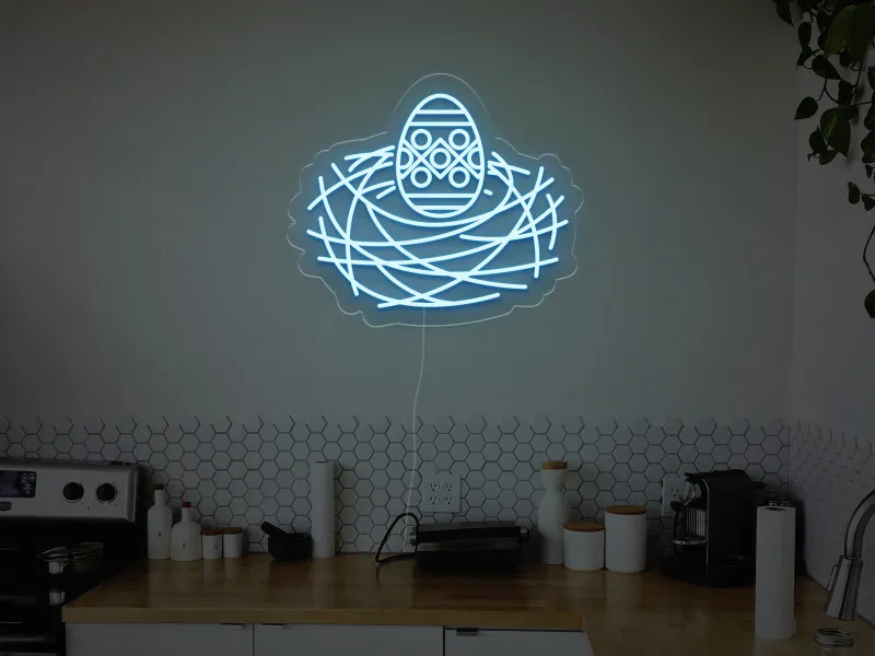 Cuib cu Ou - Semn Luminos LED Neon