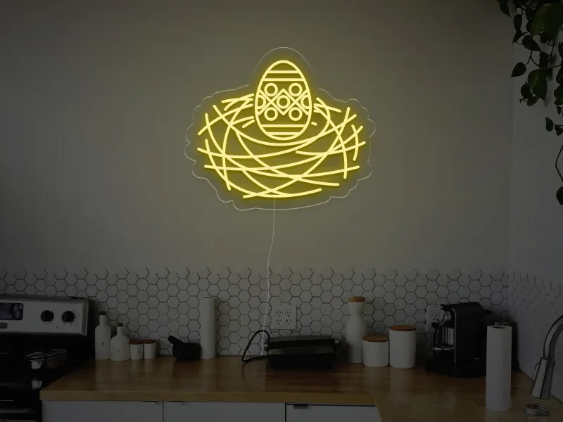 Cuib cu Ou - Semn Luminos LED Neon