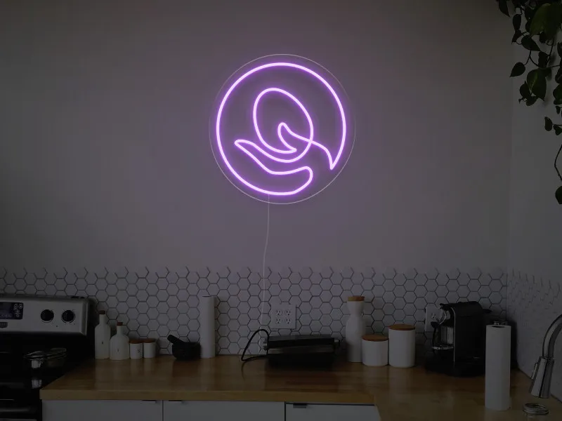 Ciocnind un Ou  - Semn luminos neon LED