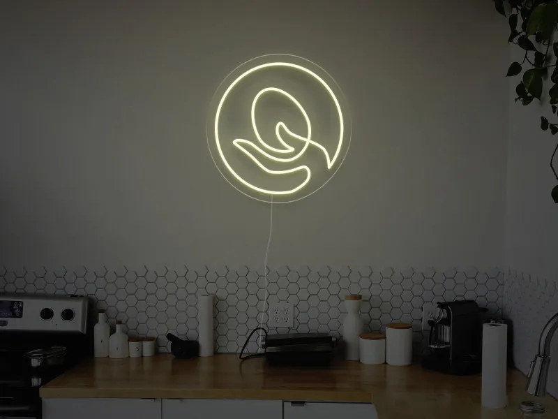 Ciocnind un Ou  - Semn luminos neon LED