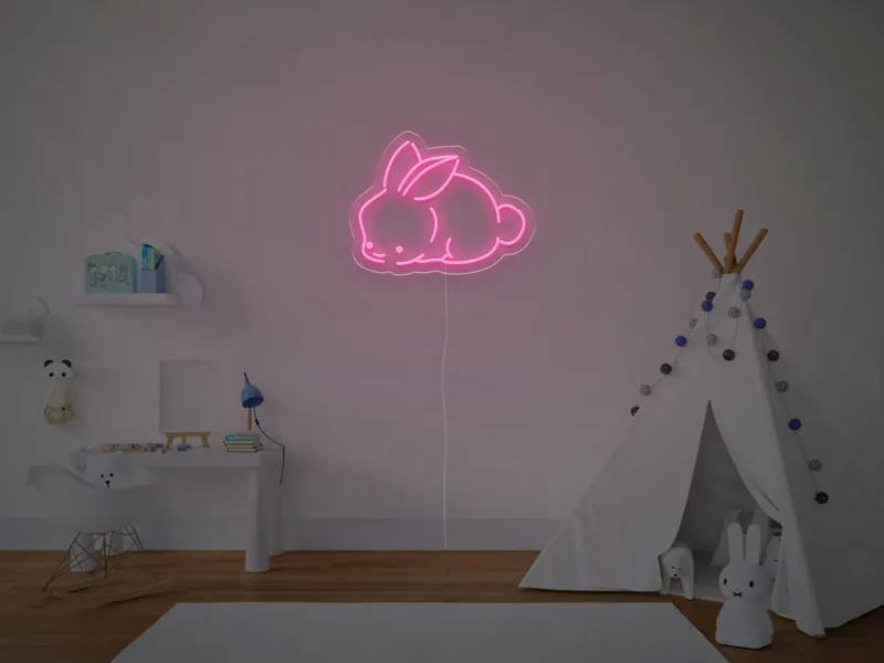 Iepuras - Semn luminos neon LED