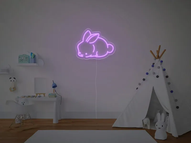Iepuras - Semn luminos neon LED