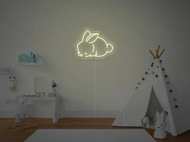 Iepuras - Semn luminos neon LED