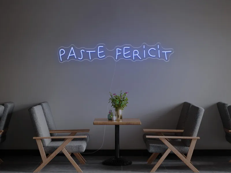 Paste Fericit - Semn luminos neon LED