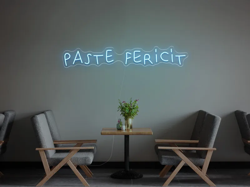 Paste Fericit - Semn luminos neon LED