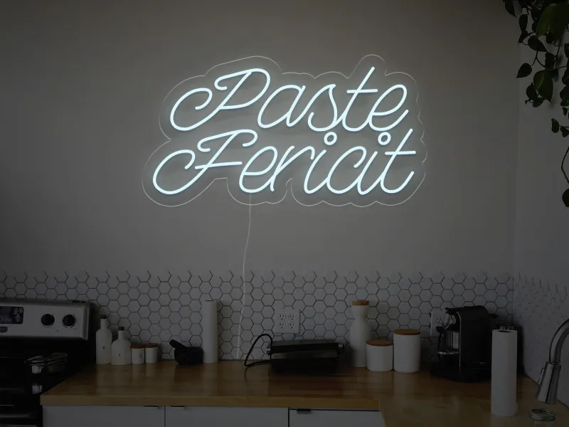 Paste Fericit - Semn luminos neon LED