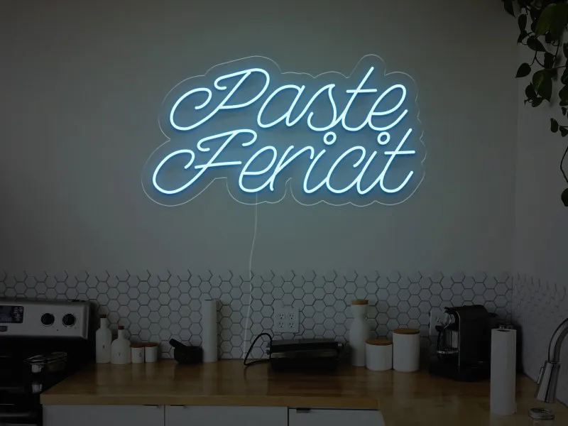 Paste Fericit - Semn luminos neon LED