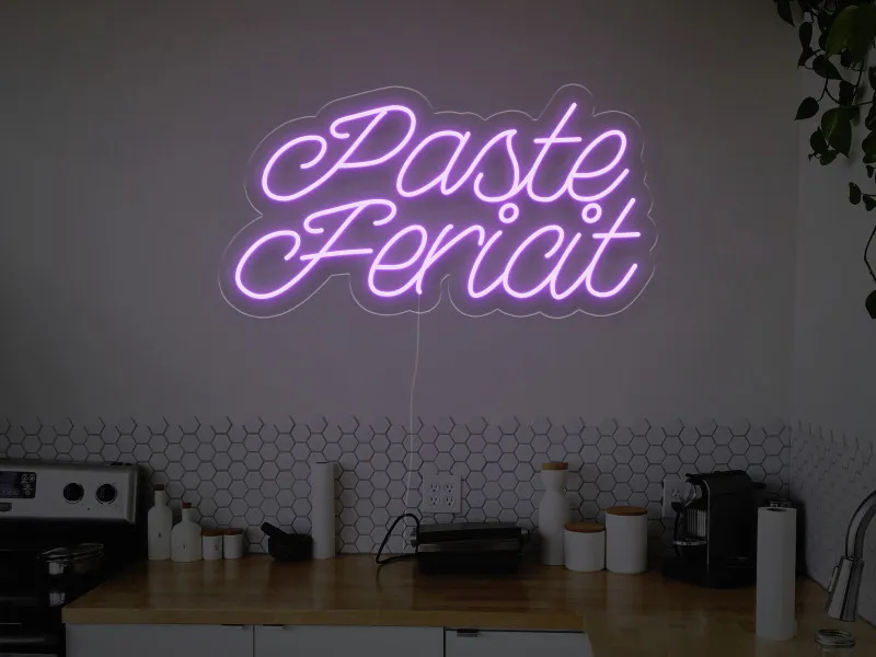 Paste Fericit - Semn luminos neon LED