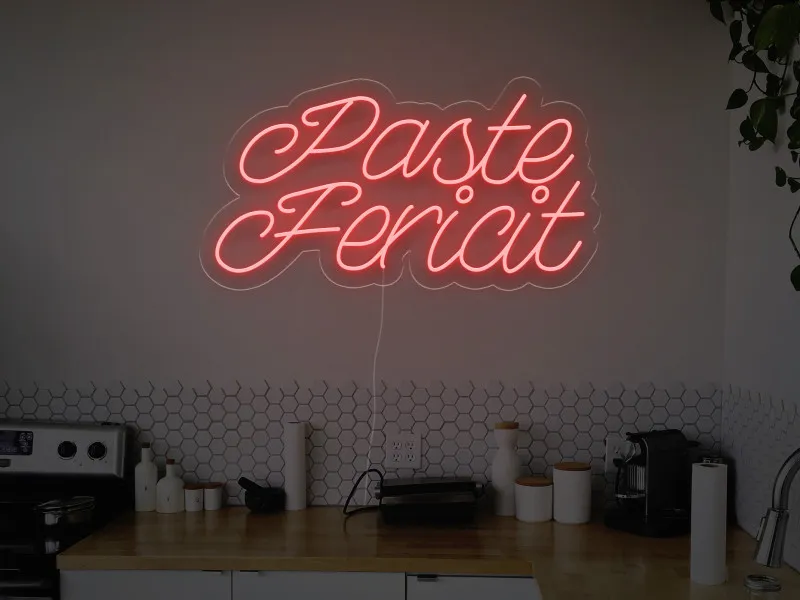 Paste Fericit - Semn luminos neon LED