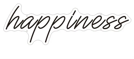 happiness - Semn Luminos LED Neon de Inchiriat