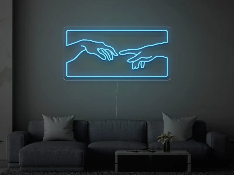 Creation of Adam - Semn Luminos LED Neon