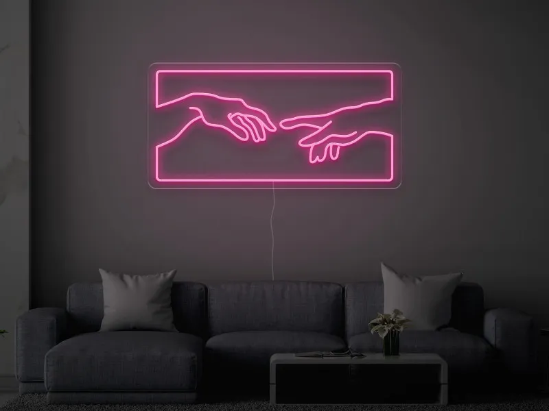 Creation of Adam - Semn Luminos LED Neon