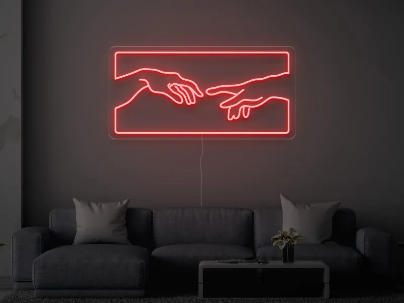 Creation of Adam - Semn Luminos LED Neon