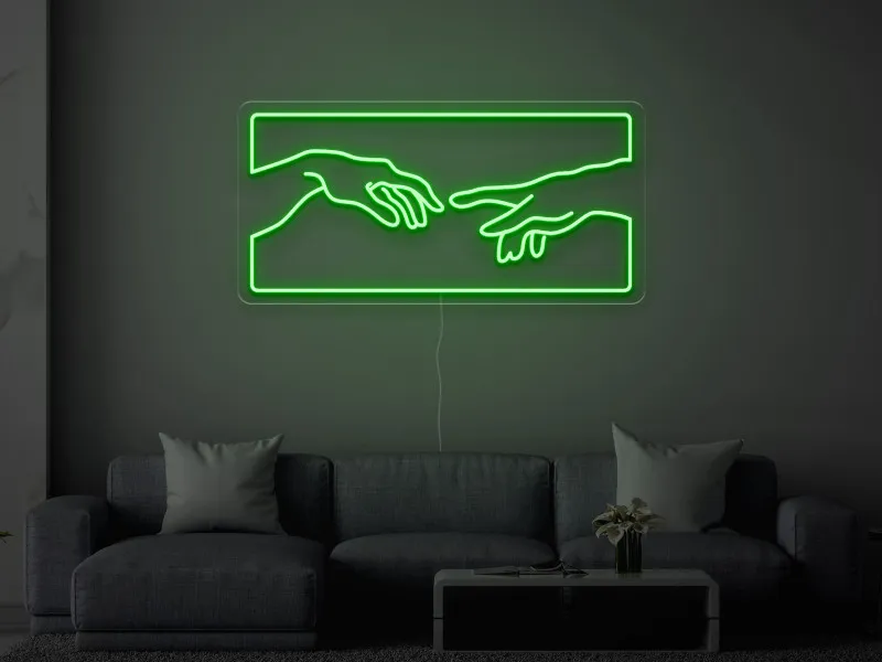 Creation of Adam - Semn Luminos LED Neon