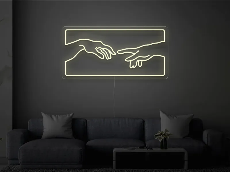 Creation of Adam - Semn Luminos LED Neon