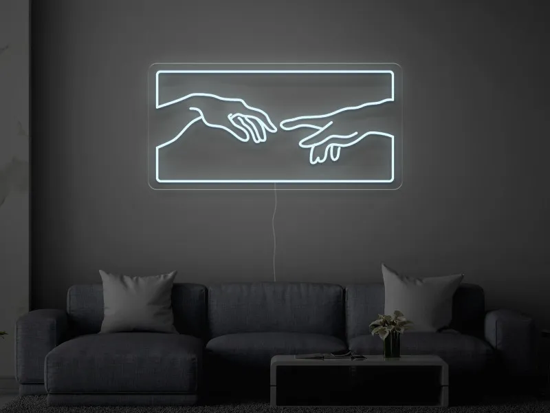 Creation of Adam - Semn Luminos LED Neon