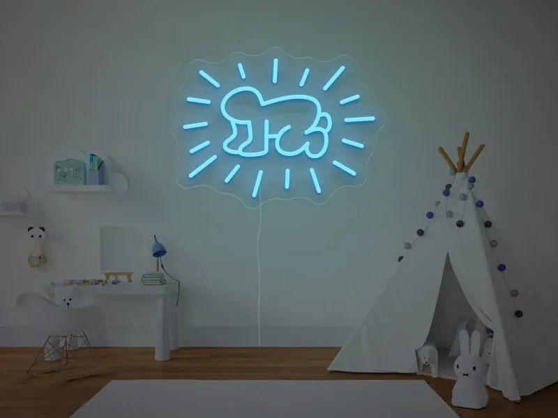 Keith Haring - Radiant Child - Semn Luminos LED Neon