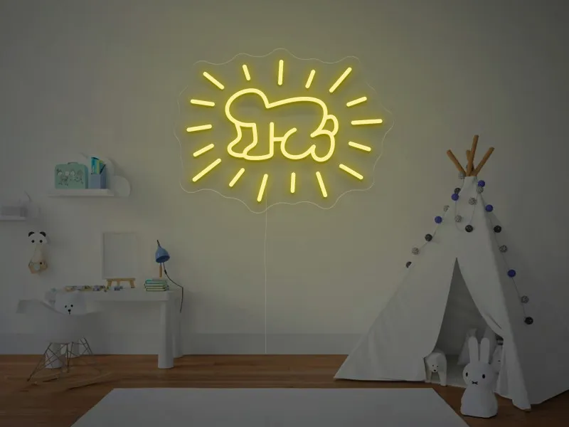 Keith Haring - Radiant Child - Semn Luminos LED Neon