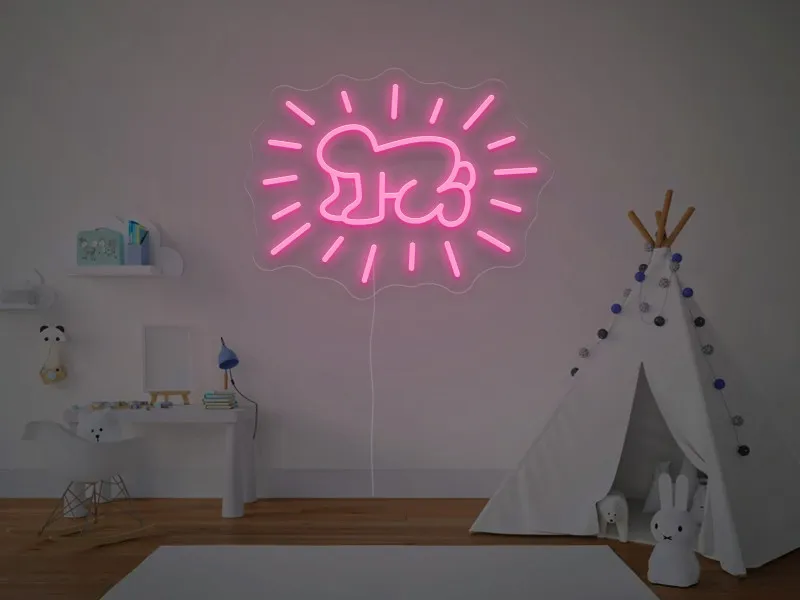 Keith Haring - Radiant Child - Semn Luminos LED Neon