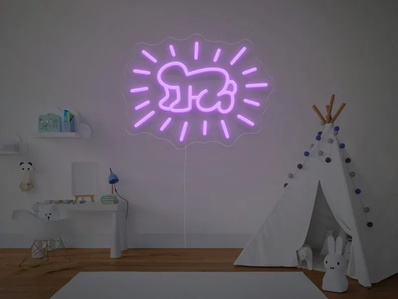 Keith Haring - Radiant Child - Semn Luminos LED Neon