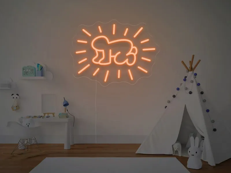 Keith Haring - Radiant Child - Semn Luminos LED Neon