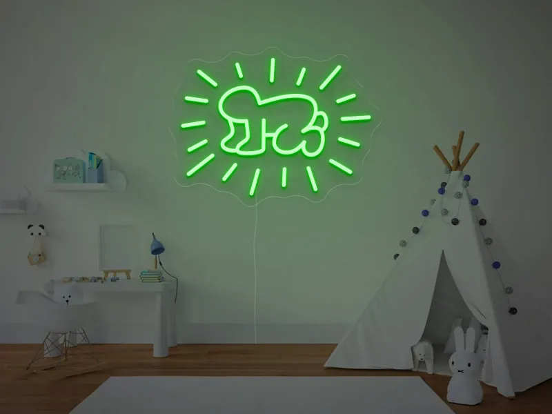 Keith Haring - Radiant Child - Semn Luminos LED Neon