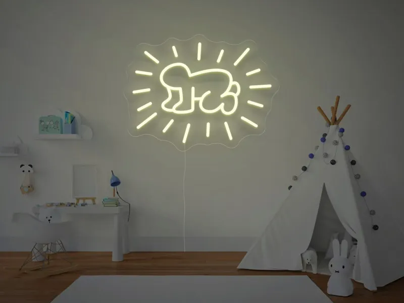 Keith Haring - Radiant Child - Semn Luminos LED Neon