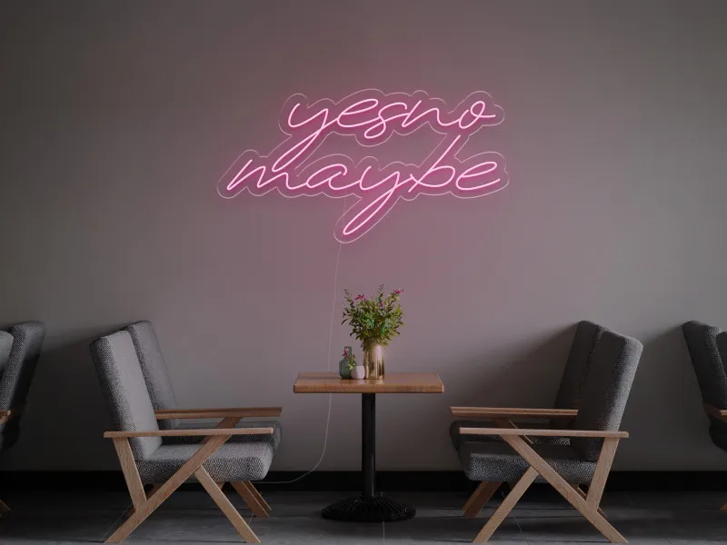Yes No Maybe - Semn Luminos LED Neon