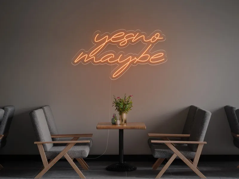 Yes No Maybe - Semn Luminos LED Neon