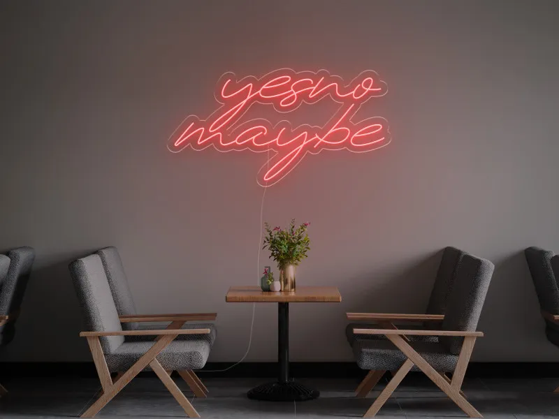 Yes No Maybe - Semn Luminos LED Neon