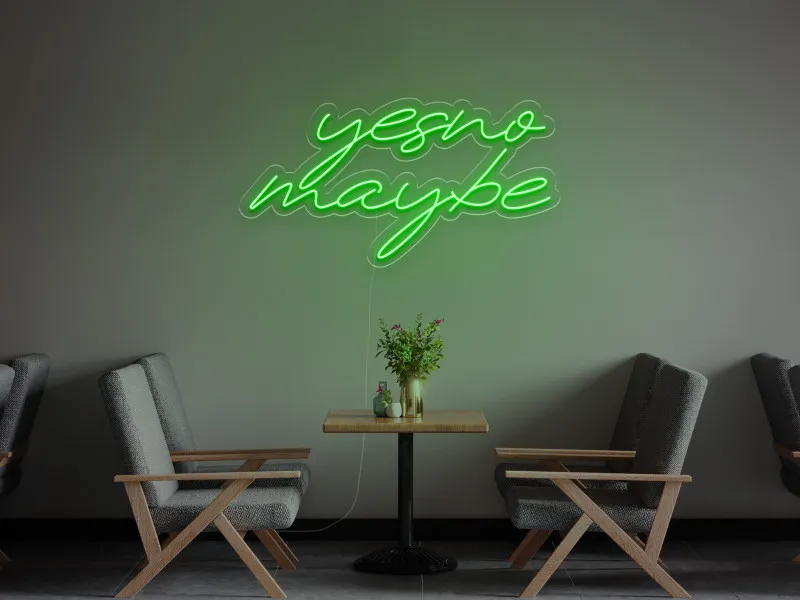 Yes No Maybe - Semn Luminos LED Neon