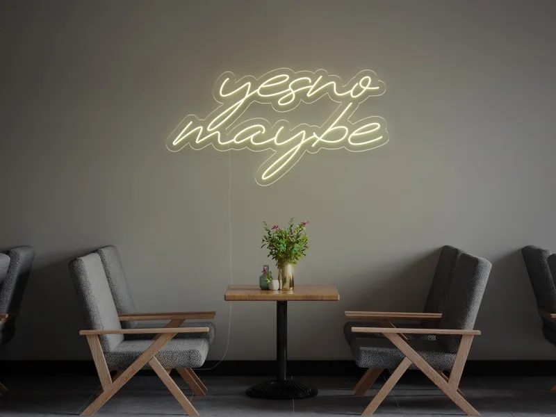 Yes No Maybe - Semn Luminos LED Neon