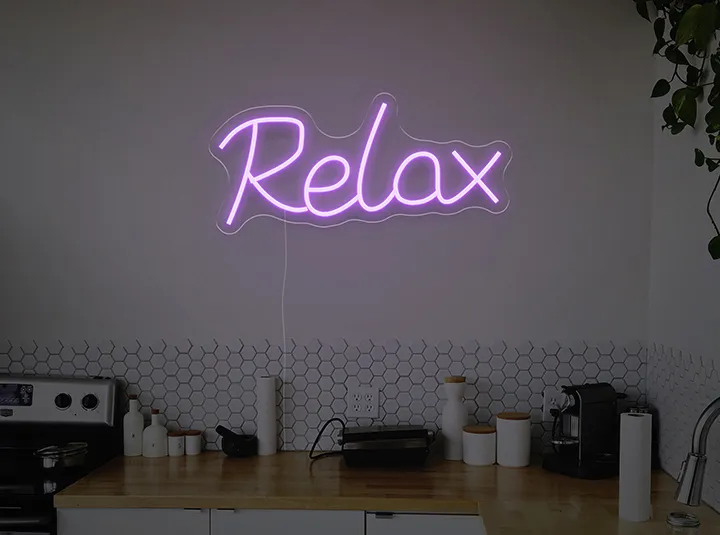 Relax - Semn Luminos LED Neon de Inchiriat